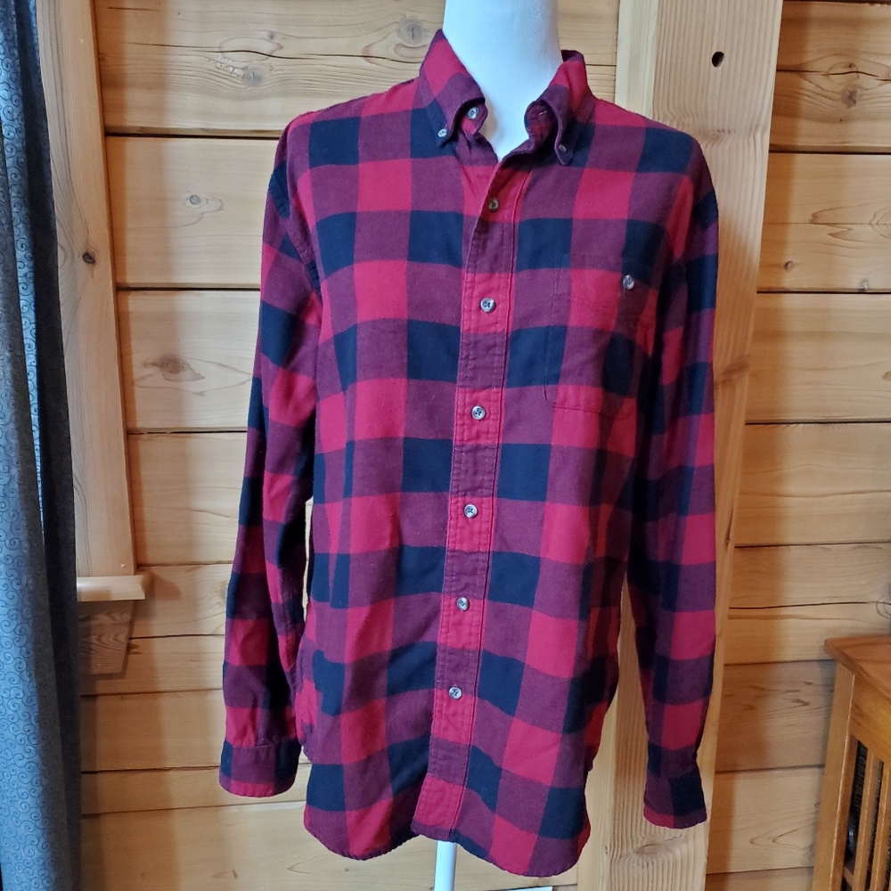 G.H.Bass Buffalo Plaid Button Up Shirt Women's Size Medium